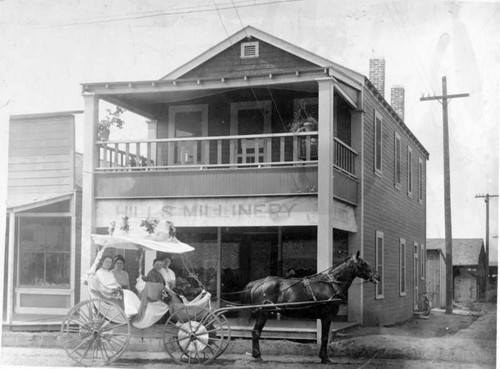 Hill's Millinery Store, Dinuba, Calif, Late 1800s