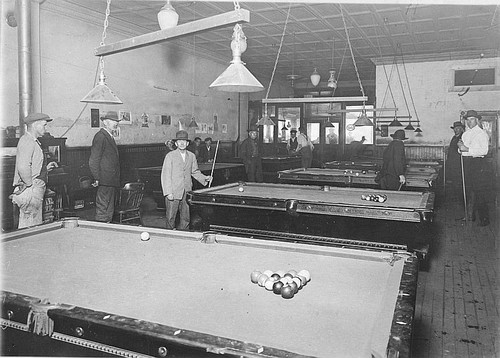 Pool Hall, Visalia, Calif., Early 1900s