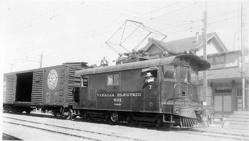 Visalia Electric Railroad Engine 601 at Lemon Cove, Calif
