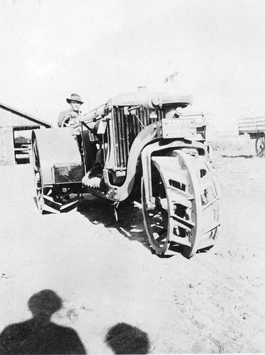 Rudolph Frey on Sampson Tractor, Woodlake, Calif