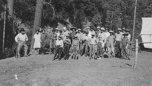 Agriculture Class Camping Trip, Porterville, Calif., 1926