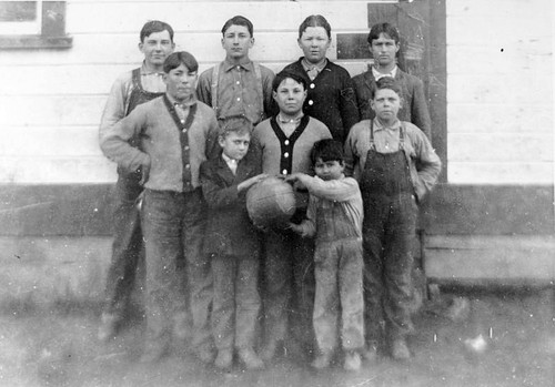 Boys' Basketball, Rocky Ford School, Porterville, Calif., 1909
