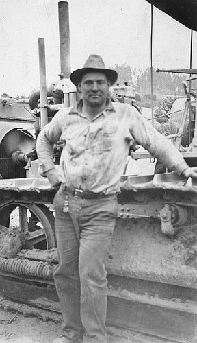 John Paroline, Road Construction, Tulare County, CA, ca 1925