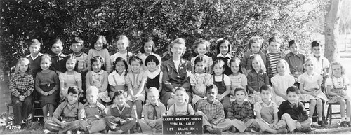 1947 1st Grade, Carrie Barnett School, Visalia, Calif