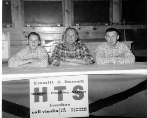 Principals of Hannah Trucking Service, Ivanhoe, Calif