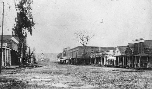 Main Street Architecture, Porterville, Calif., 1890