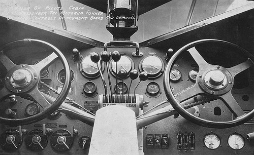 Instrument Panel, Tri-motor Fokker Aircraft, ca 1925, Tulare, Calif
