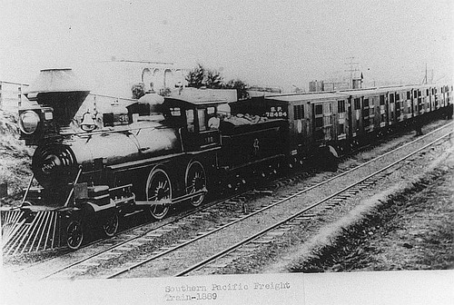 Southern Pacific Freight Train, Tulare, Calif., 1889