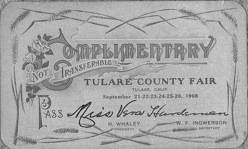 County Fair Pass, Tulare, Calif., 1908