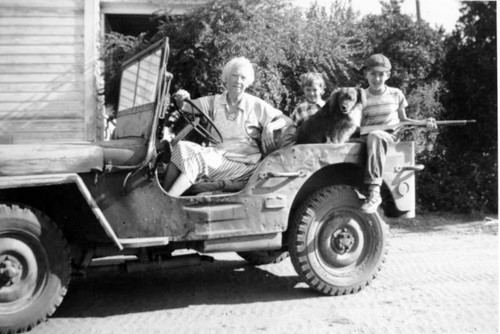 Carolyn Worthley in Sultana, Calif., 1940s