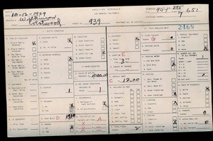 WPA household census for 939 W CRESTWOOD, Los Angeles County
