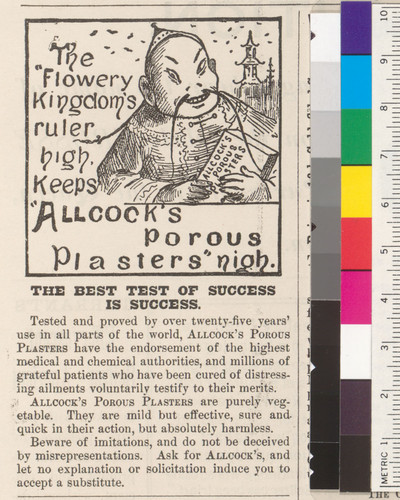 "Advertisement for 'Allcock's Pourous Plasters'"