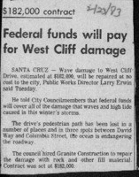 Federal funds will pay for West Cliff damage