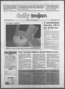 Daily Trojan, Vol. 108, No. 45, March 20, 1989