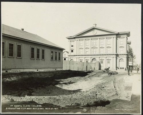 Excavating for new building