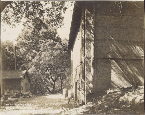 Rear of wine cellar