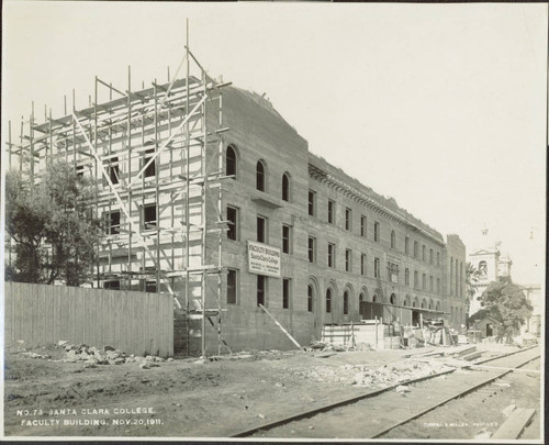 Faculty building during early construction