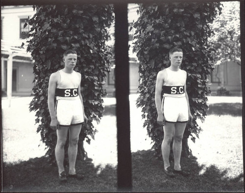 2 views of a track athlete