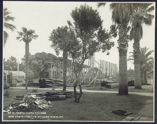 Early construction on administration building