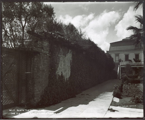 Old adobe wall & library