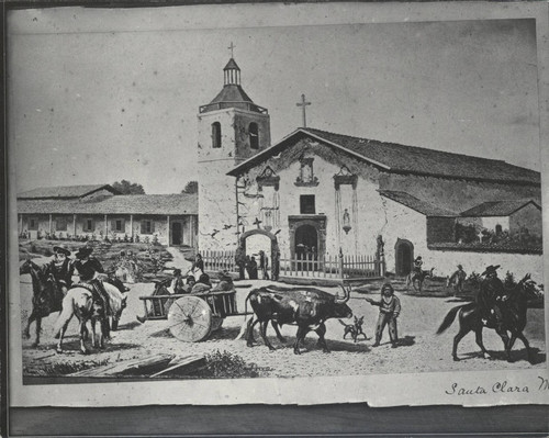 Copy of Hill's paining of Mission Santa Clara