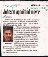 Johnson appointed mayor