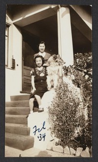 Desert Exile Publ. [Keiko and I with Laddie, whom we had to leave behind when we went to camp.] Keiko and Yoshiko