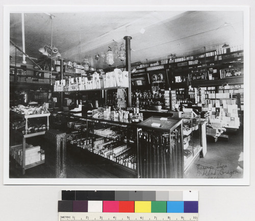 Interior of Furuya store, Portland, Ore. in 1916? Where D.T.U. worked as mgr