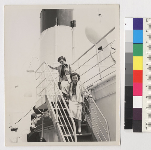 Coming down from upper deck. SS. Europa. 6-19-51