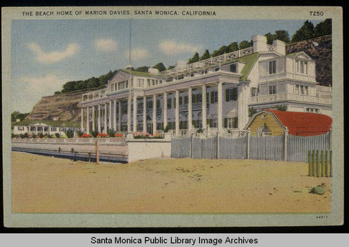 Marion Davies Estate, a Georgian style home designed by architect Julia Morgan at 415 Palisades Beach Road, Santa Monica, Calif., built 1929