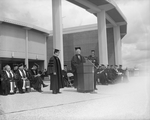 Photograph of Dedication Day Convocation speaker