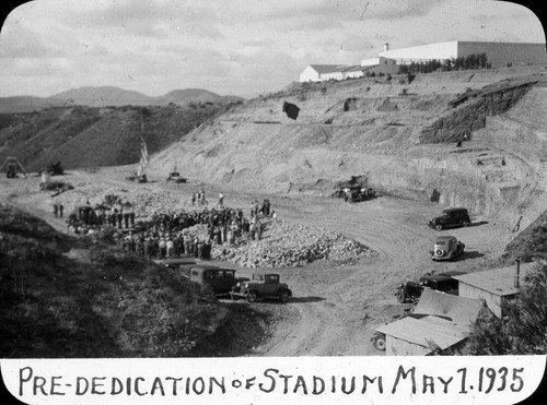Pre-dedication of stadium May 1, 1935 / Lee Passmore