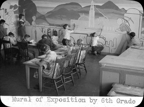 Mural of exposition by 6th grade / Lee Passmore