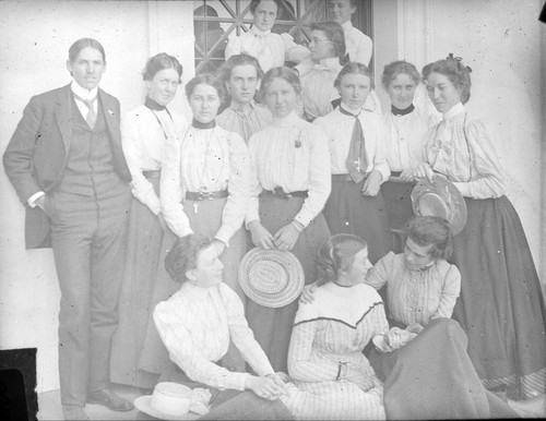 [Portrait of thirteen women and one man]