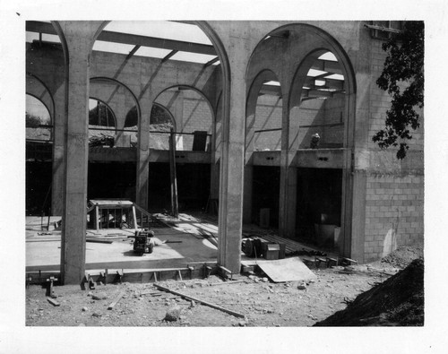 Upland Photograph Public Services; Upland Public Library construction of new building 1968