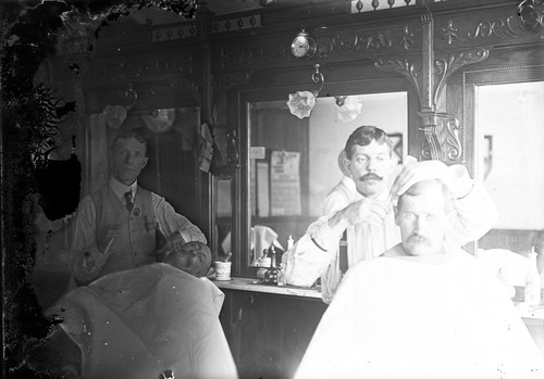 Upland Photograph Business; Interior of barbershop / Edna Swan