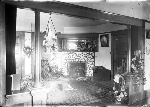 Upland Photograph Houses; Herman Eymann home; interior front parlor / Edna Swan