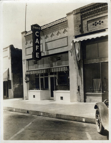 Upland Photograph Business; Exterior of Davis Café / Edna Swan