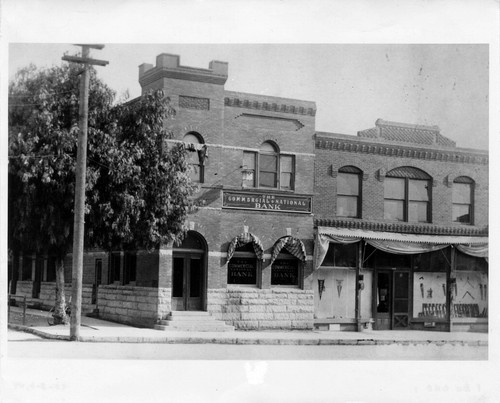 Upland Photograph Business; Exterior of Commercial National Bank