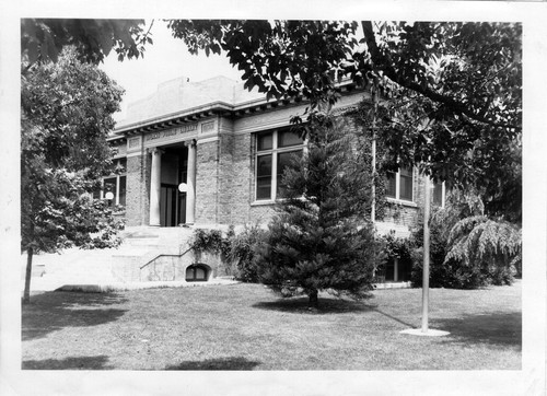 Upland Photograph Public Services; Upland Public Library (Carnegie) exterior view