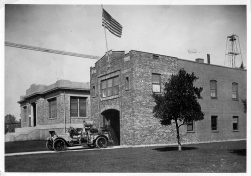 Upland Photograph Public Services; Upland Fire Department and Upland Public Library (Carnegie)