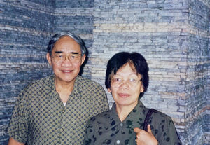 Linda and Thomas Batong at Baguio, the Philippines. November 2001. Thomas Batong is former Pres