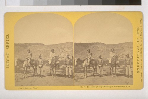 Dispatching Navajoe Messengers, Fort Defiance, N.M