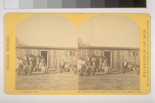 Group of Coyetero Apaches, at their Agency, Camp Apache, Arizona