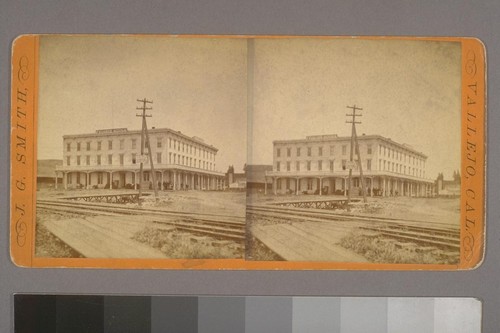 Princeton Hotel [Frisbie House], So. Vallejo. [Photograph by James G. Smith.]