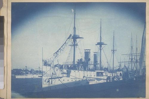 U.S.S. San Francisco lying at wharf. Navy Yard