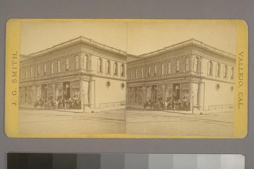 [Business of Plummer & Robinson, Vallejo. Photograph by James G. Smith.]