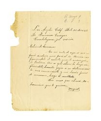 Letter from Miguel Venegas to Francisco Venegas, April 30, 1928