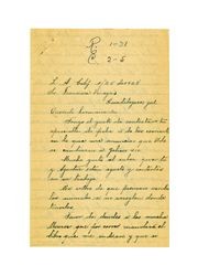 Letter from Miguel Venegas to Francisco Venegas, January 25, 1928