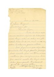 Letter from Miguel Venegas to Juan Venegas, November 18, 1930